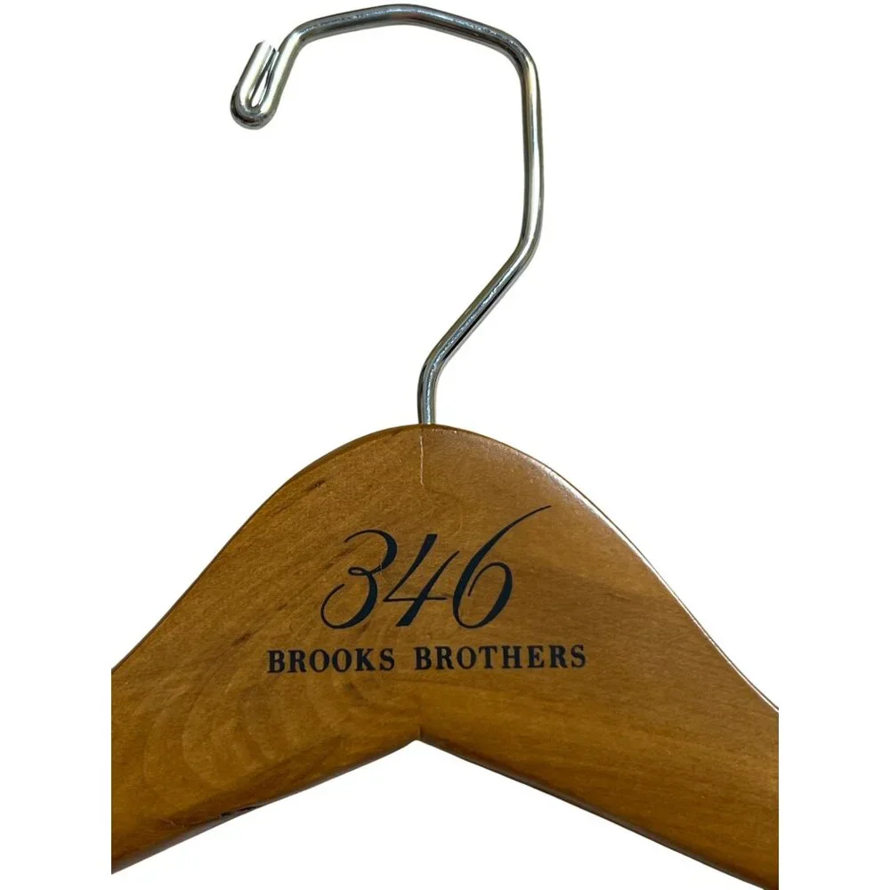 Brooks Brothers 346 Wooden Suit Hanger Pants Trousers 16.75